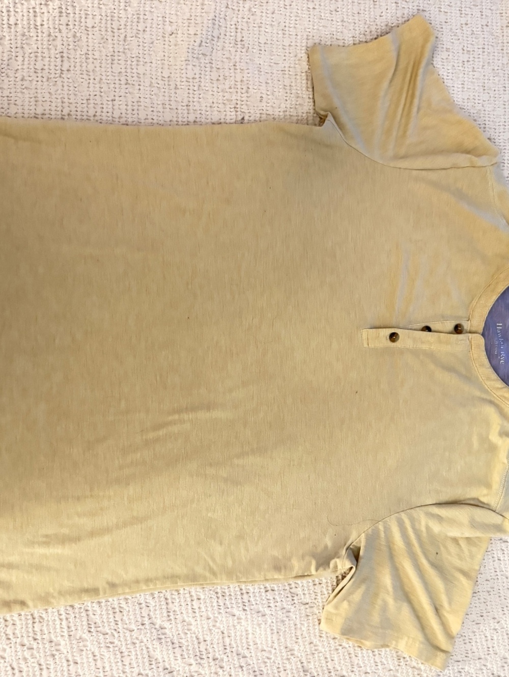 Hawker Rye Mustard Short Sleeve Henley